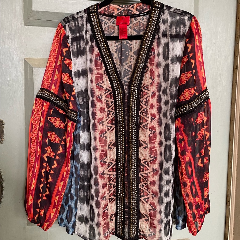Women's Multicolor Patterned Top